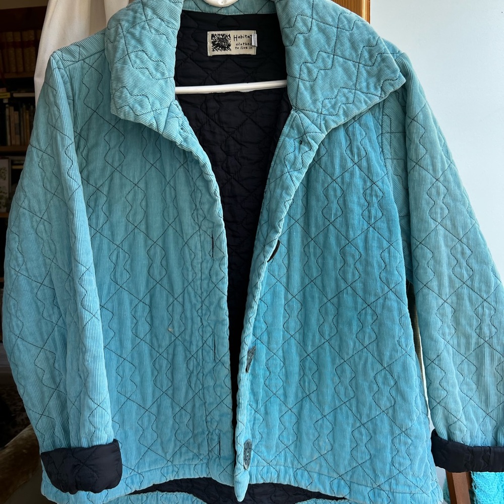 Habitat quilted turquoise jacket. Size S